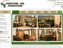Tablet Screenshot of frontierlogfurniture.com